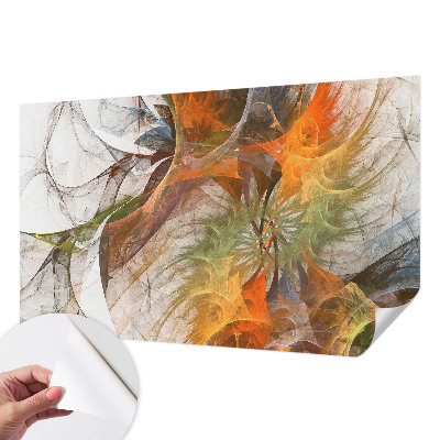 Papel de parede infantil com padrão de caleidoscópio abstrato