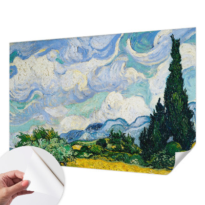Papel de parede autocolante para quarto com estampa de nuvens expressivas