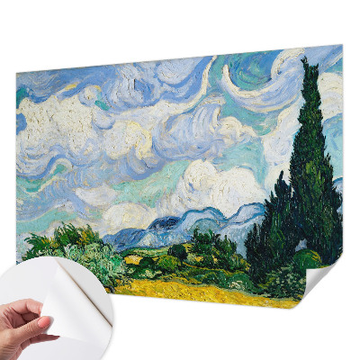 Papel de parede autocolante para quarto com estampa de nuvens expressivas