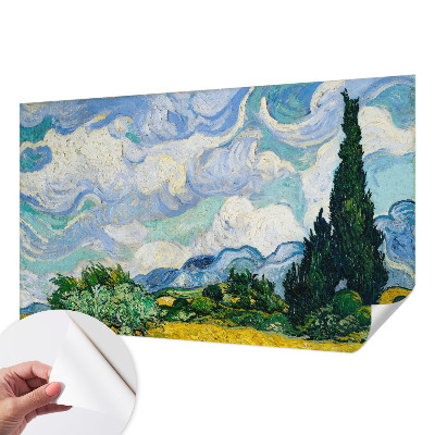 Papel de parede autocolante para quarto com estampa de nuvens expressivas