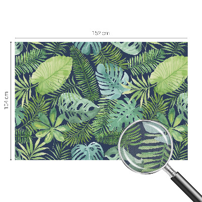 Papel de parede infantil com estampa de folhas tropicais
