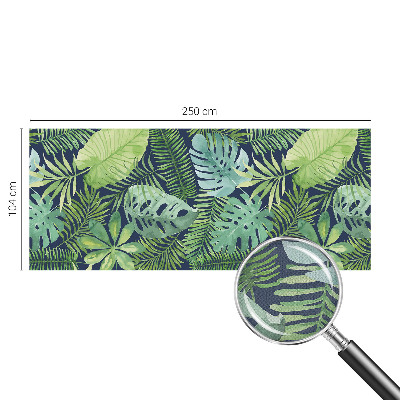 Papel de parede infantil com estampa de folhas tropicais