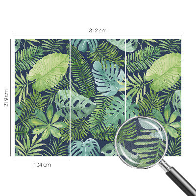 Papel de parede infantil Folhas tropicais