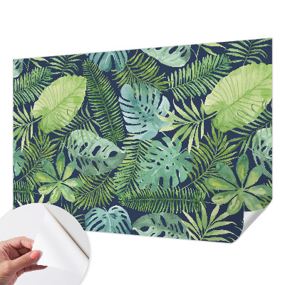 Papel de parede infantil Folhas tropicais
