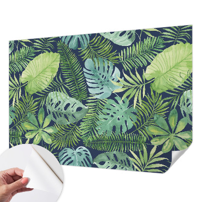 Papel de parede infantil Folhas tropicais