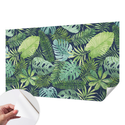 Papel de parede infantil Folhas tropicais