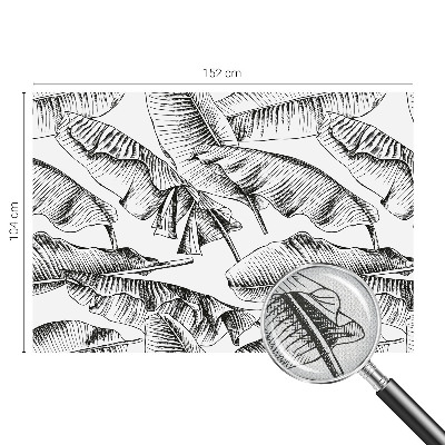 Papel de parede autocolante para sala Folhas de bananeira