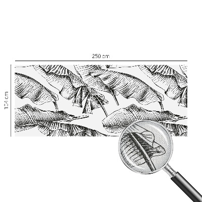 Papel de parede autocolante para sala Folhas de bananeira