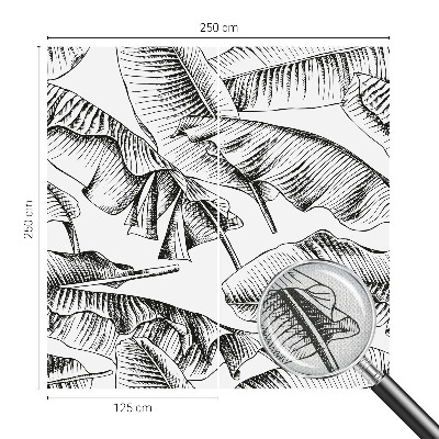 Papel de parede autocolante para sala com estampa de folhas de bananeira