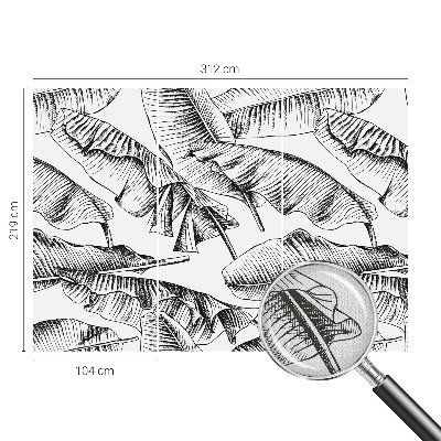 Papel de parede autocolante para sala Folhas de bananeira