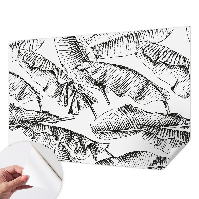Papel de parede autocolante para sala Folhas de bananeira
