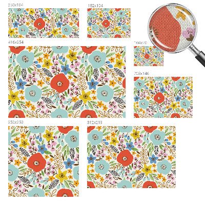 Autocolante de parede fotográfico com estampa floral