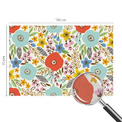 Autocolante de parede fotográfico com estampa floral