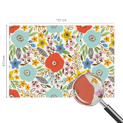 Autocolante de parede fotográfico com estampa floral