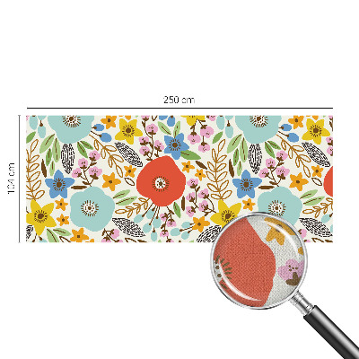Autocolante de parede fotográfico com estampa floral