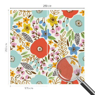 Autocolante de parede fotográfico com estampa floral