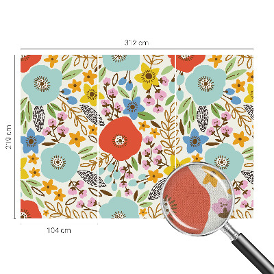 Autocolante de parede fotográfico com estampa floral