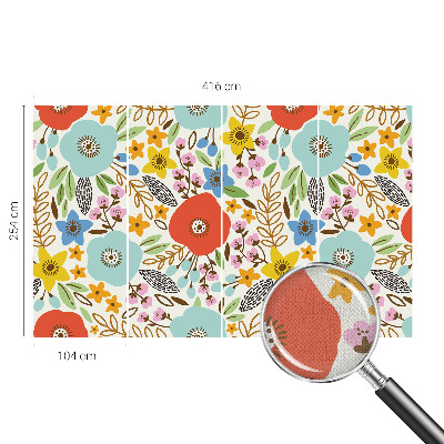 Autocolante de parede fotográfico com estampa floral