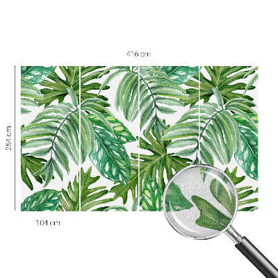 Papel de parede autocolante Folhas exóticas