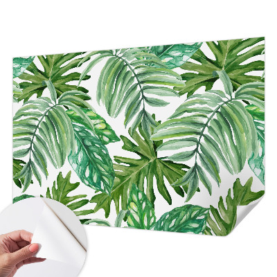 Papel de parede autocolante Folhas exóticas