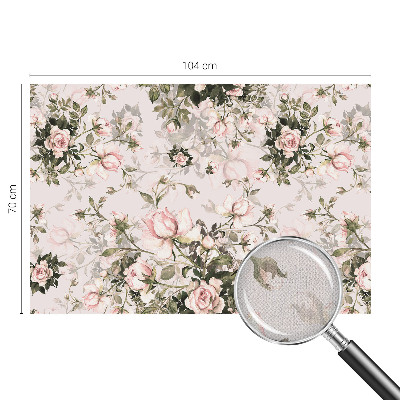 Papel de parede 3D com estampa floral