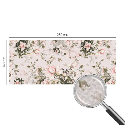 Papel de parede 3D com estampa floral