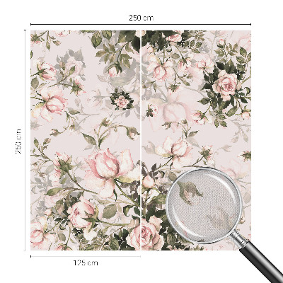 Papel de parede 3D com estampa floral