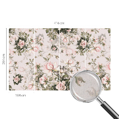 Papel de parede 3D com estampa floral