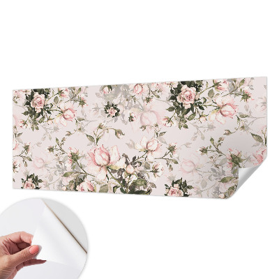 Papel de parede 3D com estampa floral