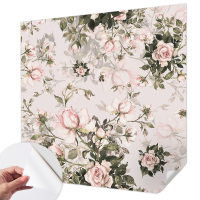 Papel de parede 3D com estampa floral