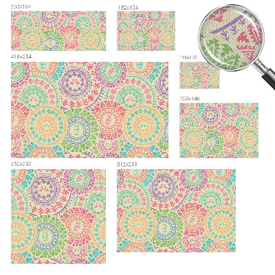 Papel de parede infantil com mandalas coloridas