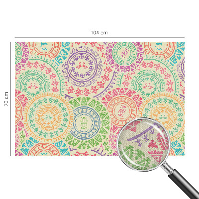 Papel de parede infantil com mandalas coloridas