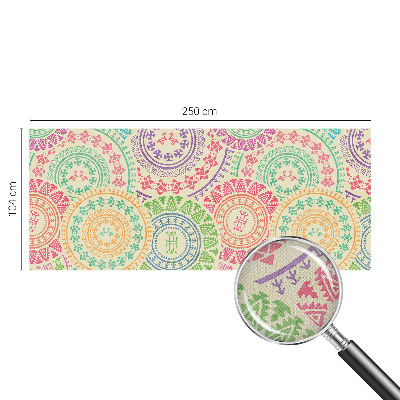 Papel de parede infantil com mandalas coloridas