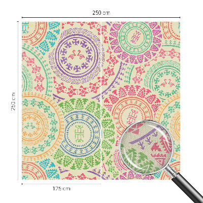 Papel de parede infantil mandalas coloridas