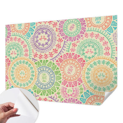 Papel de parede infantil com mandalas coloridas