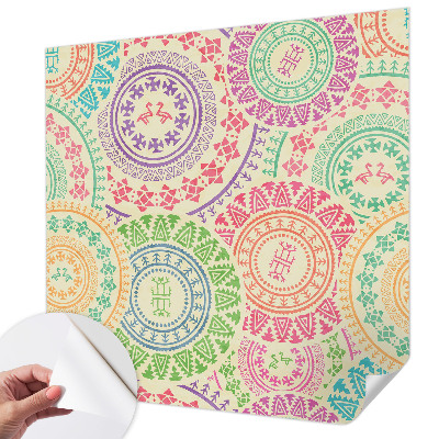 Papel de parede infantil mandalas coloridas