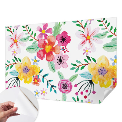 Papel de parede autocolante para quarto com estampa floral que transmite frescor