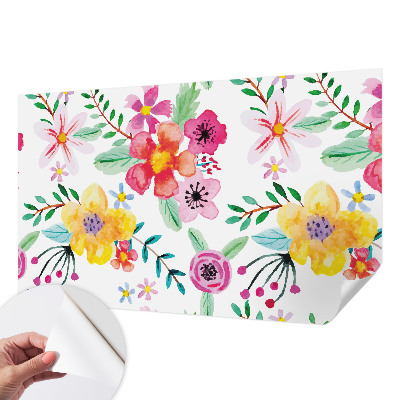 Papel de parede autocolante para quarto com estampa floral que transmite frescor