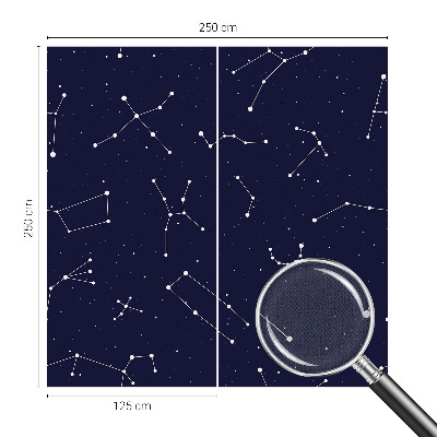 Papel de parede autocolante para sala com padrão 'Céu Astro'