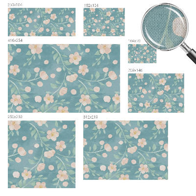 Autocolante de parede fotográfico com padrão floral elegante