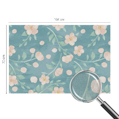 Autocolante de parede fotográfico com padrão floral elegante