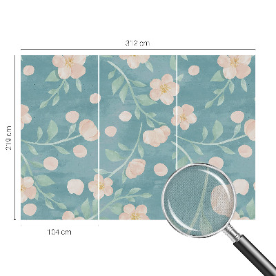 Autocolante de parede fotográfico com padrão floral elegante