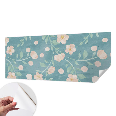 Autocolante de parede fotográfico com padrão floral elegante