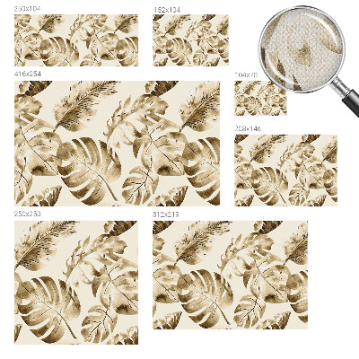 Papel de parede 3D com estampa de flora exótica