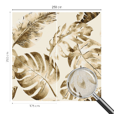 Papel de parede 3D com estampa de flora exótica