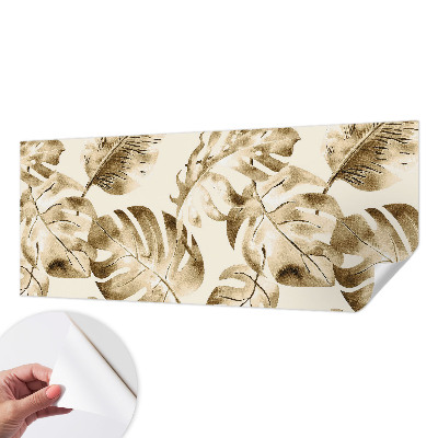 Papel de parede 3D com estampa de flora exótica