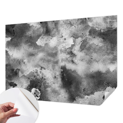 Papel de parede infantil com estampa de nuvens cinzentas