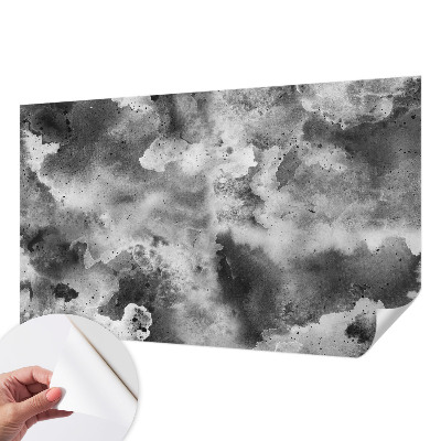 Papel de parede infantil com estampa de nuvens cinzentas
