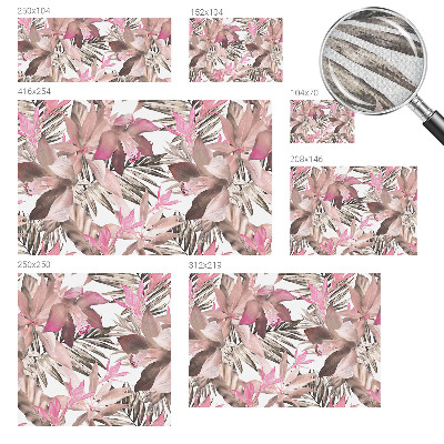 Papel de parede autocolante para sala com estampa de flores exóticas