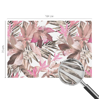 Papel de parede autocolante para sala com estampa de flores exóticas